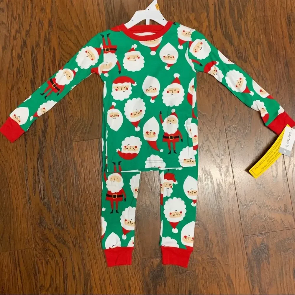 Carters 2‎ Piece Santa Pajamas. Size 3T. NWT